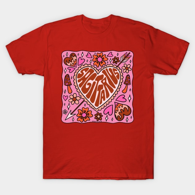 Sagittarius Heart T-Shirt by Doodle by Meg